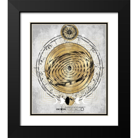 Zodiac Sphere I Black Modern Wood Framed Art Print with Double Matting by Jeffries, Oliver