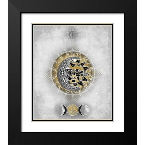 Moon and Sun I Black Modern Wood Framed Art Print with Double Matting by Jeffries, Oliver