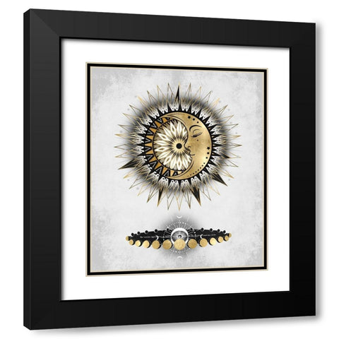 Meditative Moon I Black Modern Wood Framed Art Print with Double Matting by Jeffries, Oliver