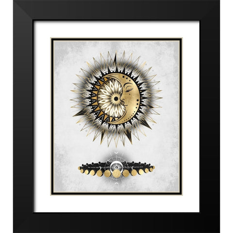 Meditative Moon I Black Modern Wood Framed Art Print with Double Matting by Jeffries, Oliver