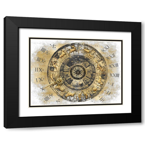 Zodiac Calendar I Black Modern Wood Framed Art Print with Double Matting by Jeffries, Oliver