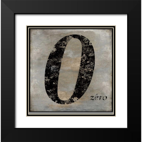 zero Black Modern Wood Framed Art Print with Double Matting by Jeffries, Oliver