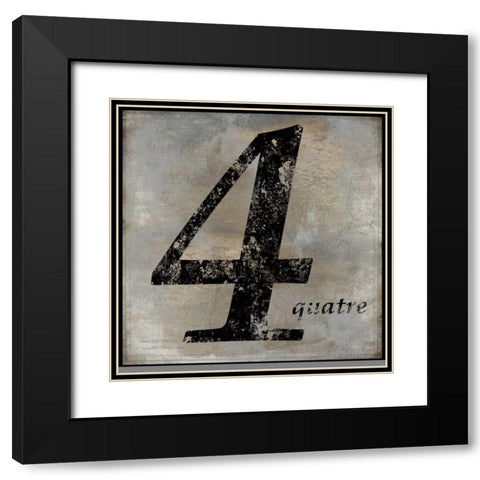 quatre Black Modern Wood Framed Art Print with Double Matting by Jeffries, Oliver