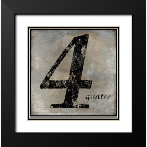 quatre Black Modern Wood Framed Art Print with Double Matting by Jeffries, Oliver
