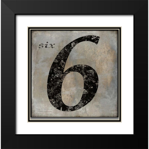 six Black Modern Wood Framed Art Print with Double Matting by Jeffries, Oliver