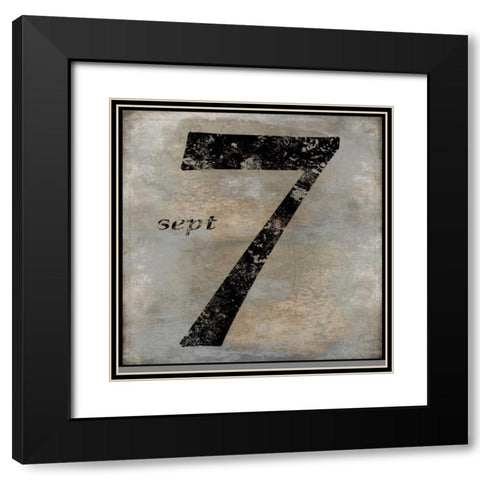 sept Black Modern Wood Framed Art Print with Double Matting by Jeffries, Oliver