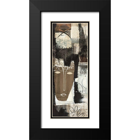 Ethnic Panel II Black Modern Wood Framed Art Print with Double Matting by Carney, Patrick