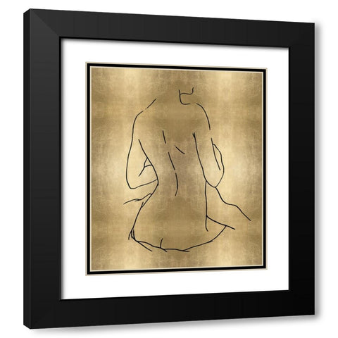 Female Figure Gold III Black Modern Wood Framed Art Print with Double Matting by Blake, Madeline