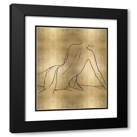 Female Figure Gold IV Black Modern Wood Framed Art Print with Double Matting by Blake, Madeline