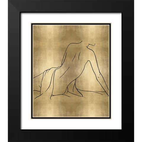Female Figure Gold IV Black Modern Wood Framed Art Print with Double Matting by Blake, Madeline