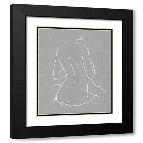 Female Figure Gray III Black Modern Wood Framed Art Print with Double Matting by Blake, Madeline