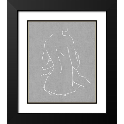 Female Figure Gray III Black Modern Wood Framed Art Print with Double Matting by Blake, Madeline