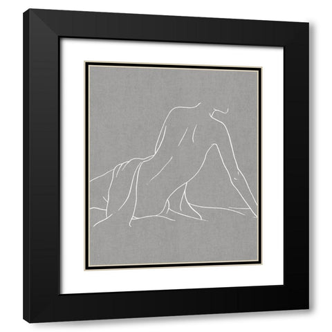Female Figure Gray IV Black Modern Wood Framed Art Print with Double Matting by Blake, Madeline
