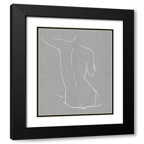 Female Figure Gray V Black Modern Wood Framed Art Print with Double Matting by Blake, Madeline