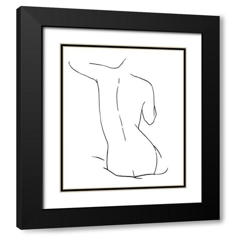 Female Figure V Black Modern Wood Framed Art Print with Double Matting by Blake, Madeline