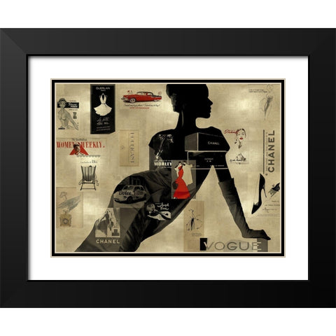 High Fashion on Gold I Black Modern Wood Framed Art Print with Double Matting by Pearson, Amanda