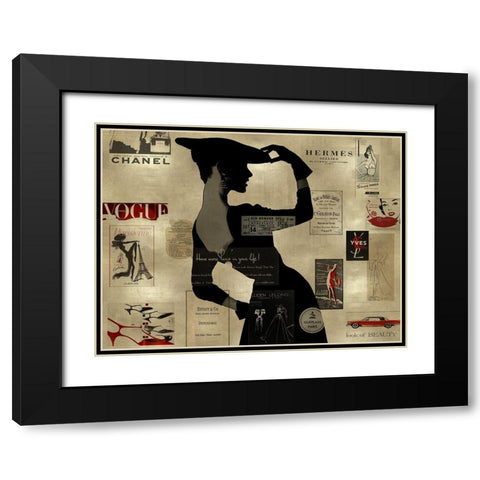 High Fashion on Gold II Black Modern Wood Framed Art Print with Double Matting by Pearson, Amanda