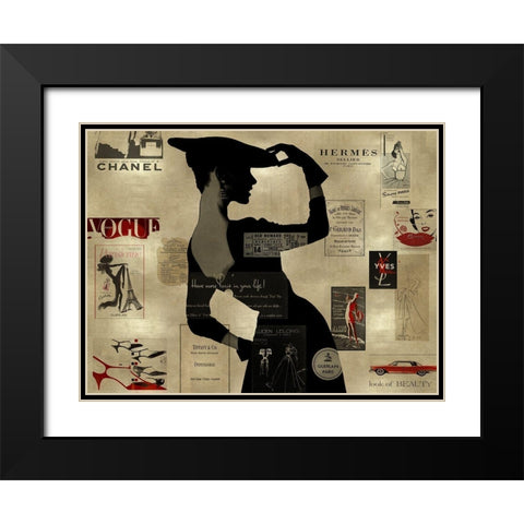 High Fashion on Gold II Black Modern Wood Framed Art Print with Double Matting by Pearson, Amanda