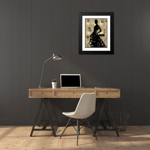 High Fashion on Gold III Black Modern Wood Framed Art Print with Double Matting by Pearson, Amanda