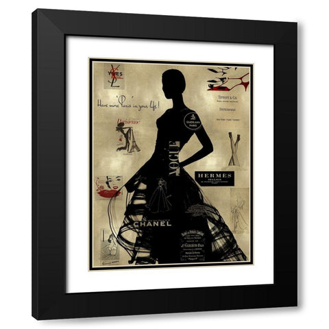 High Fashion on Gold III Black Modern Wood Framed Art Print with Double Matting by Pearson, Amanda
