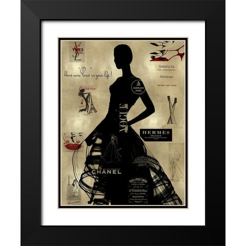 High Fashion on Gold III Black Modern Wood Framed Art Print with Double Matting by Pearson, Amanda