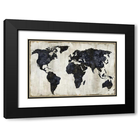 The World II Black Modern Wood Framed Art Print with Double Matting by Brennan, Russell