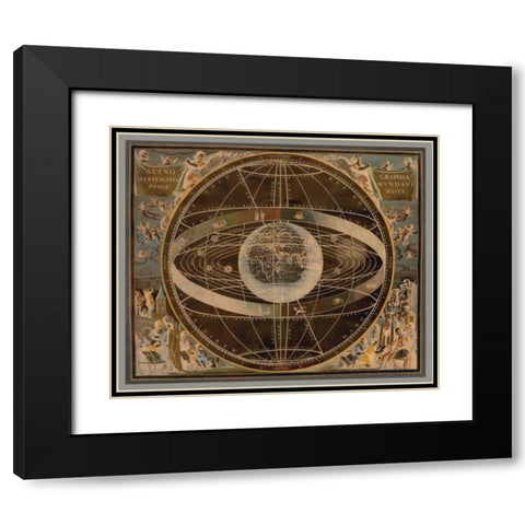 Celestial II Black Modern Wood Framed Art Print with Double Matting by Brennan, Russell