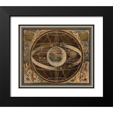 Celestial II Black Modern Wood Framed Art Print with Double Matting by Brennan, Russell