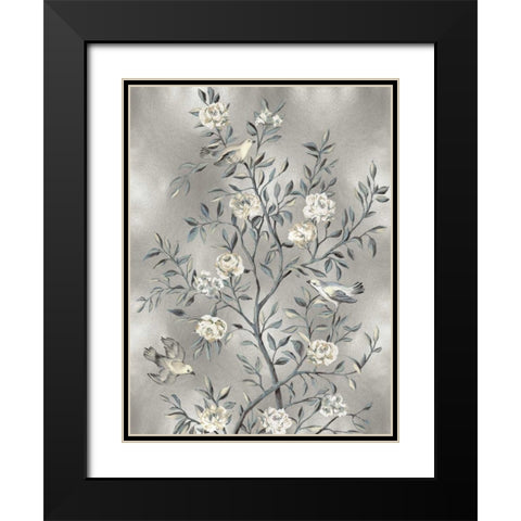 Chinoiserie III Black Modern Wood Framed Art Print with Double Matting by Campbell, Renee