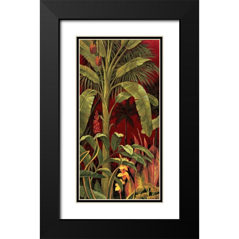 Bali Garden I Black Modern Wood Framed Art Print with Double Matting by Jimenez, Rodolfo