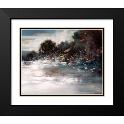 Winter Wind Black Modern Wood Framed Art Print with Double Matting by Di Scenza, Ron