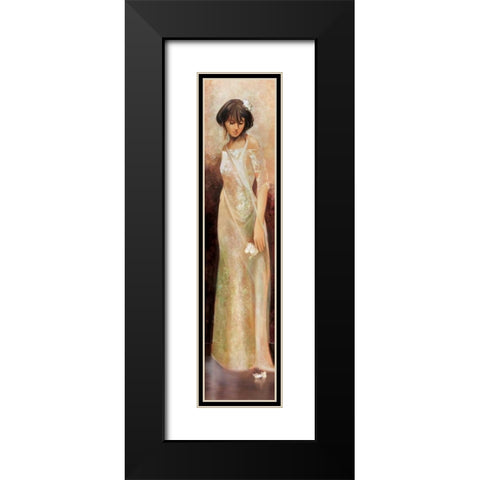 Fiorella Black Modern Wood Framed Art Print with Double Matting by Di Scenza, Ron