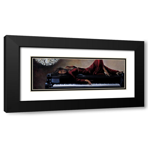 Into the Rhythm Black Modern Wood Framed Art Print with Double Matting by Di Scenza, Ron