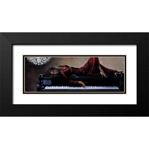 Into the Rhythm Black Modern Wood Framed Art Print with Double Matting by Di Scenza, Ron