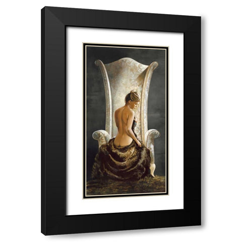 Lovely Lady Black Modern Wood Framed Art Print with Double Matting by Di Scenza, Ron