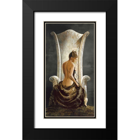 Lovely Lady Black Modern Wood Framed Art Print with Double Matting by Di Scenza, Ron