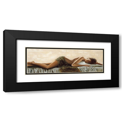 Peaceful Black Modern Wood Framed Art Print with Double Matting by Di Scenza, Ron