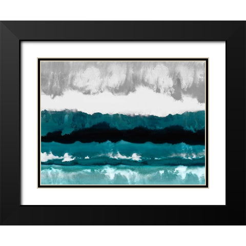 Cerulean View Black Modern Wood Framed Art Print with Double Matting by Springer, Rachel