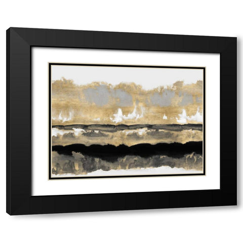 Golden Undertones I Black Modern Wood Framed Art Print with Double Matting by Springer, Rachel