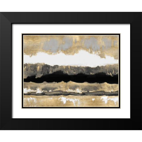 Golden Undertones II Black Modern Wood Framed Art Print with Double Matting by Springer, Rachel