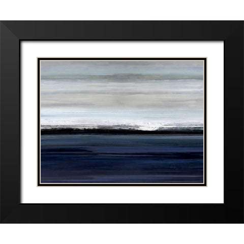 At the Edge Black Modern Wood Framed Art Print with Double Matting by Springer, Rachel