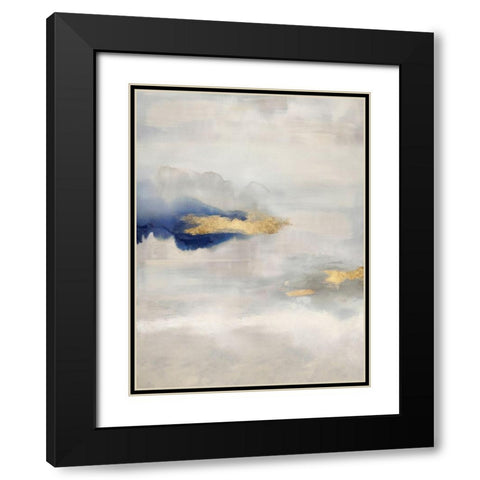 Ethereal with Blue V Black Modern Wood Framed Art Print with Double Matting by Springer, Rachel
