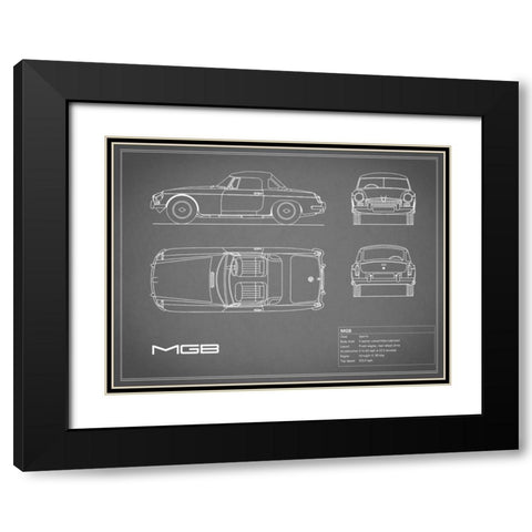 MGB-Grey Black Modern Wood Framed Art Print with Double Matting by Rogan, Mark