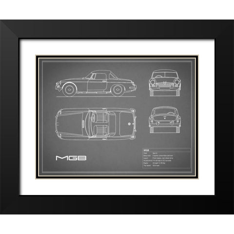 MGB-Grey Black Modern Wood Framed Art Print with Double Matting by Rogan, Mark