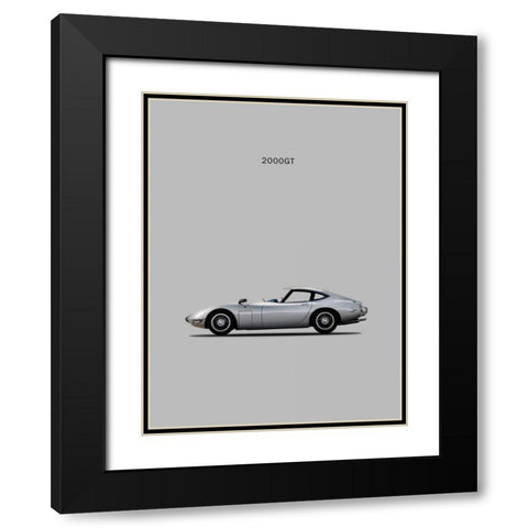 Toyotta 2000GT Grey Black Modern Wood Framed Art Print with Double Matting by Rogan, Mark