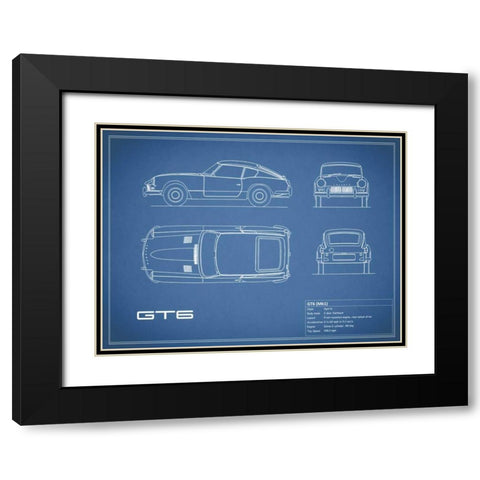 Triumph GT6 Mk1 Red Black Modern Wood Framed Art Print with Double Matting by Rogan, Mark