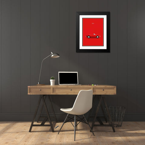 Alfa Romeo Giulia Spider 1964 Black Modern Wood Framed Art Print with Double Matting by Rogan, Mark