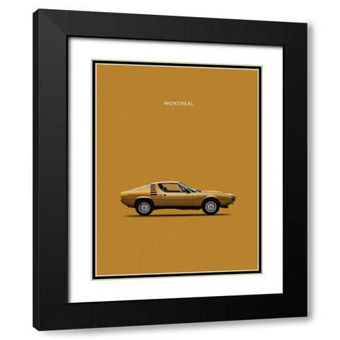 Alfa Romeo Montreal 1972 Black Modern Wood Framed Art Print with Double Matting by Rogan, Mark
