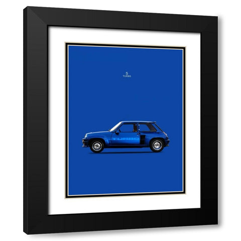 Renault 5 Turbo 1983 Black Modern Wood Framed Art Print with Double Matting by Rogan, Mark