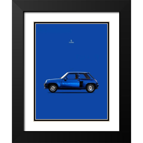 Renault 5 Turbo 1983 Black Modern Wood Framed Art Print with Double Matting by Rogan, Mark
